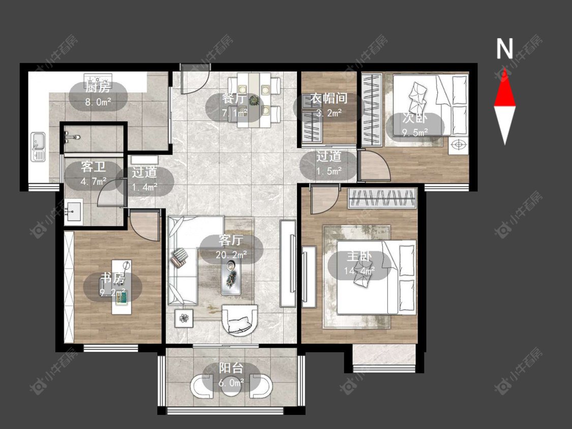 常州天隽峰在售二手房源户型图_小牛看房