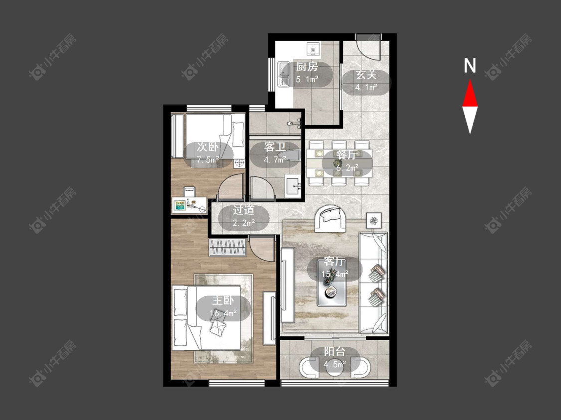 常州海华花园在售二手房源户型图_小牛看房