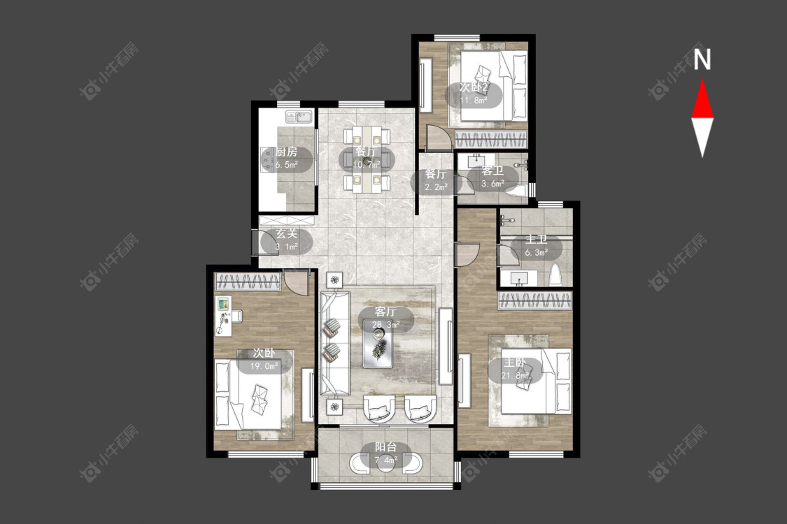 新城南都花海房源户型图 常州新城南都花海在售二手房源户型图_小牛看房