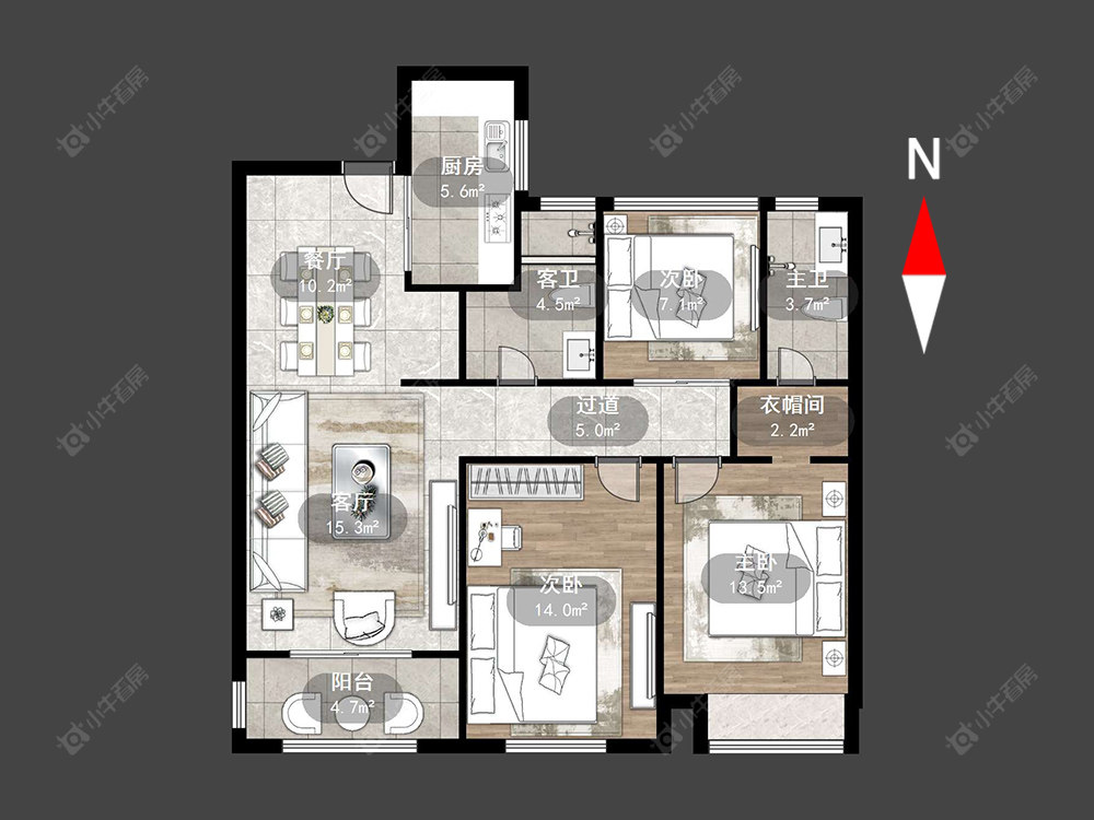 常州绿地香奈在售二手房源户型图_小牛看房