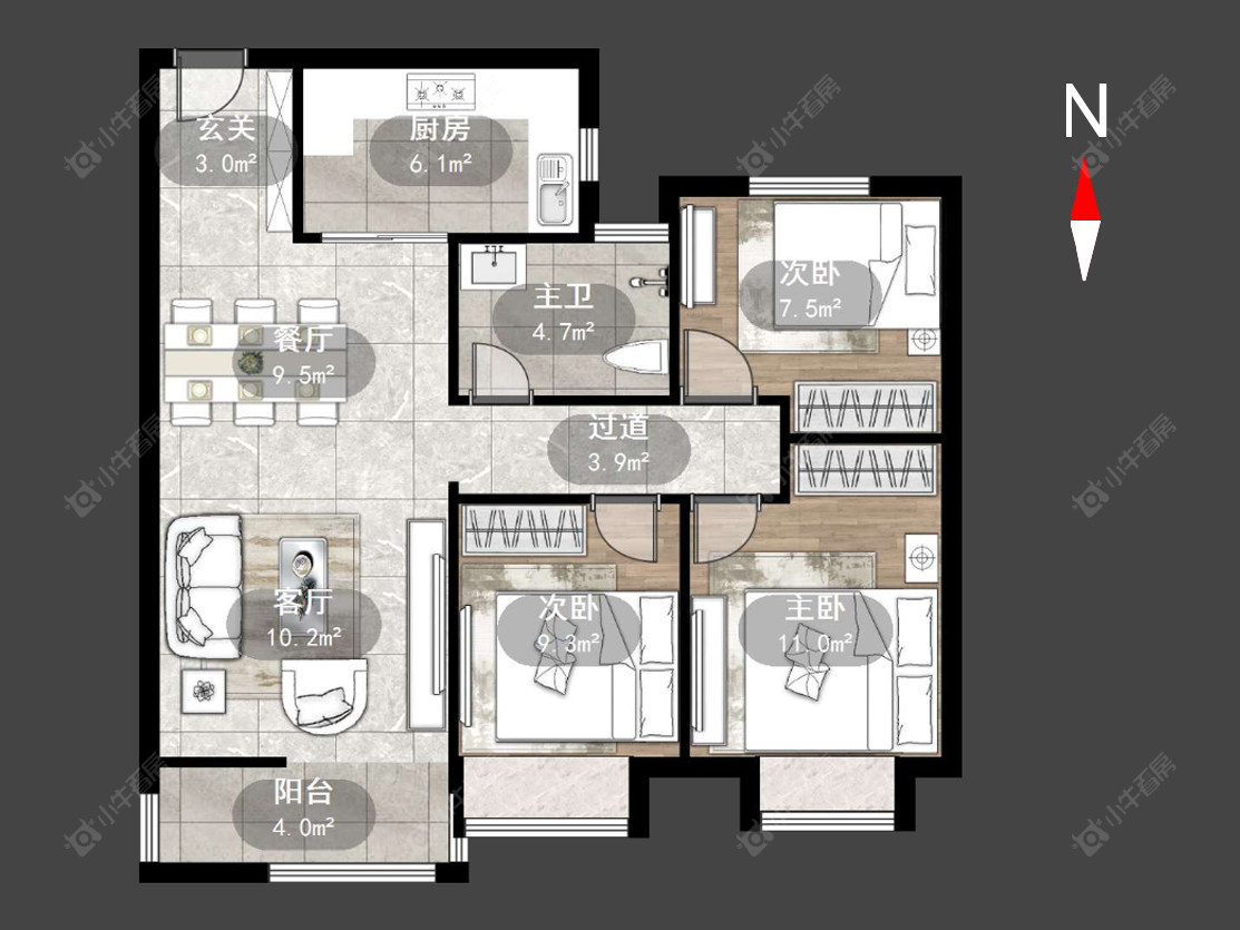 衡麓世家房源户型图 常州衡麓世家在售二手房源户型图_小牛看房