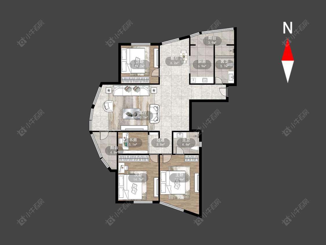 常州聚博花园在售二手房源户型图_小牛看房