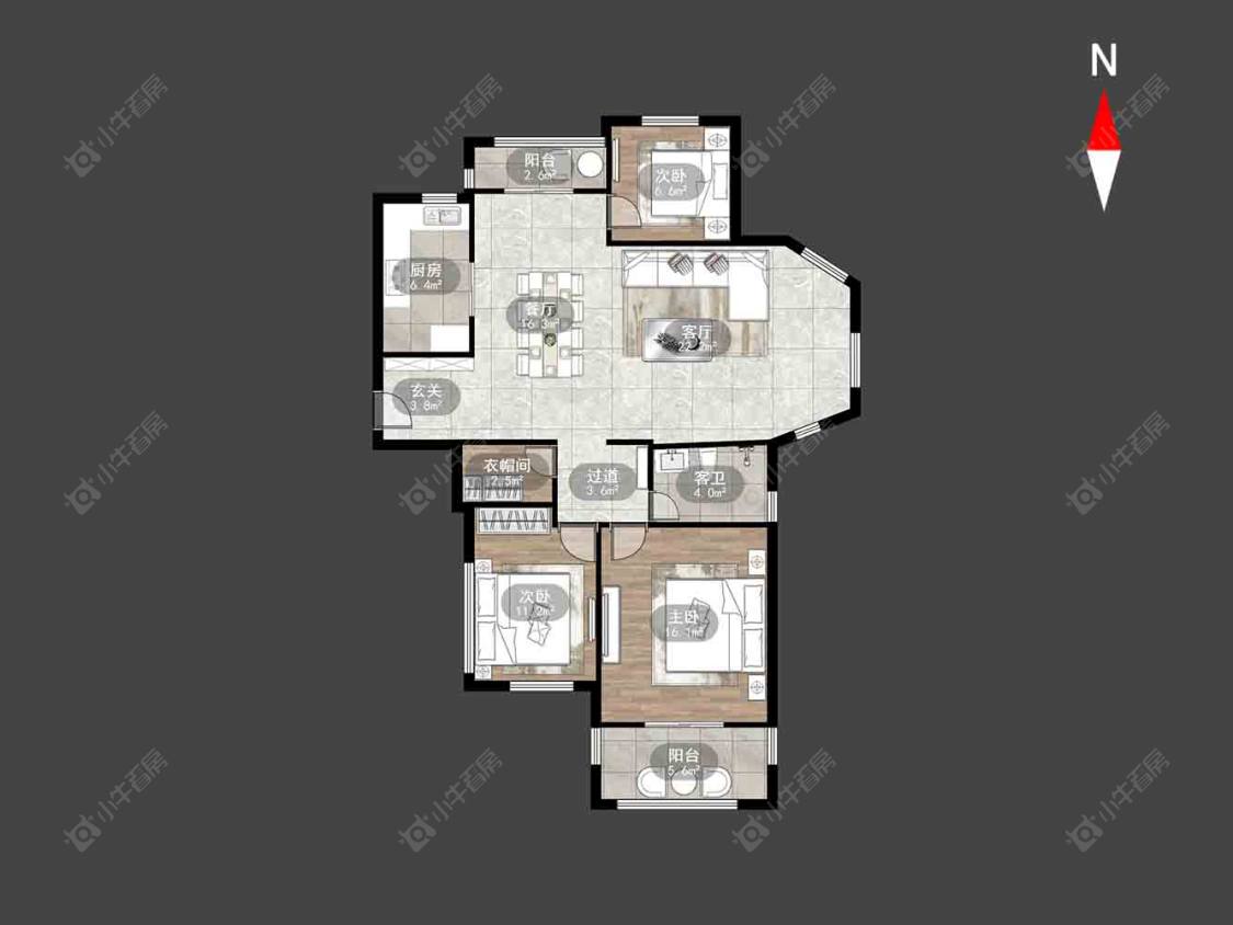 银河湾星苑房源户型图 常州银河湾星苑在售二手房源户型图_小牛看房