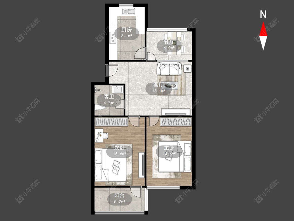 常州梅港东路在售二手房源户型图_小牛看房