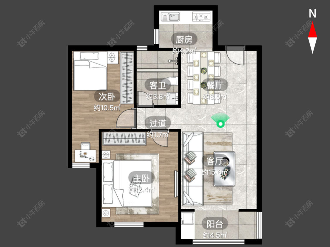 常州龙东花园在售二手房源户型图_小牛看房
