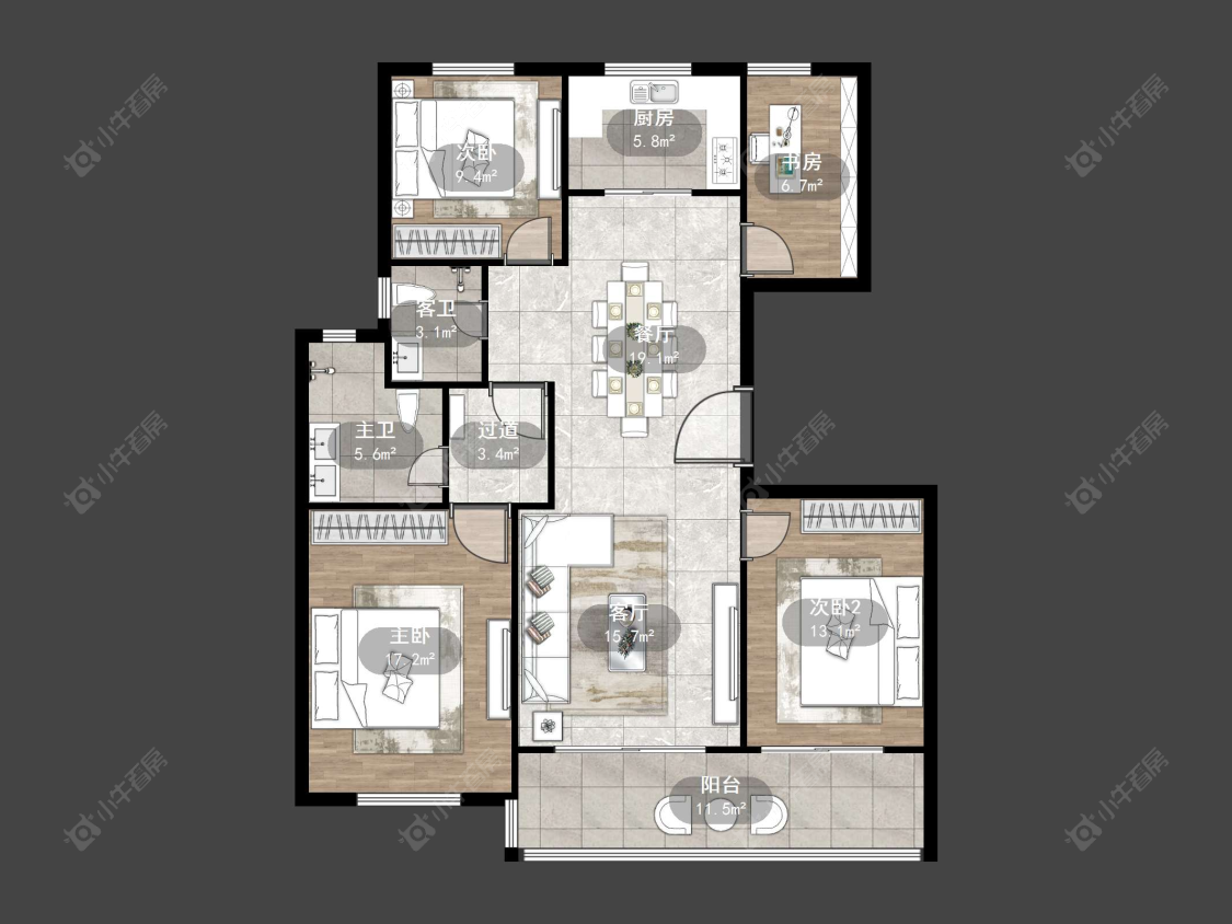 丹阳文华里（天怡）在售二手房源户型图_小牛看房