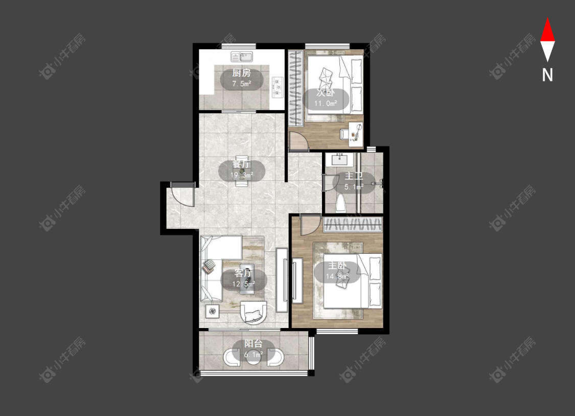 常州兆丰花苑在售二手房源户型图_小牛看房
