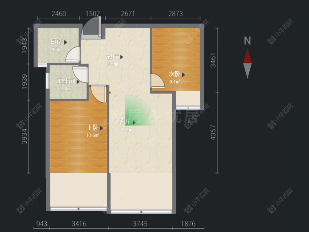 大名城西区二区房源户型图 常州大名城西区二区在售二手房源户型图_小牛看房