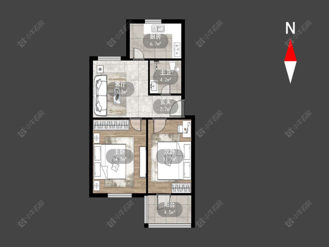 常州富都花苑北苑在售二手房源户型图_小牛看房