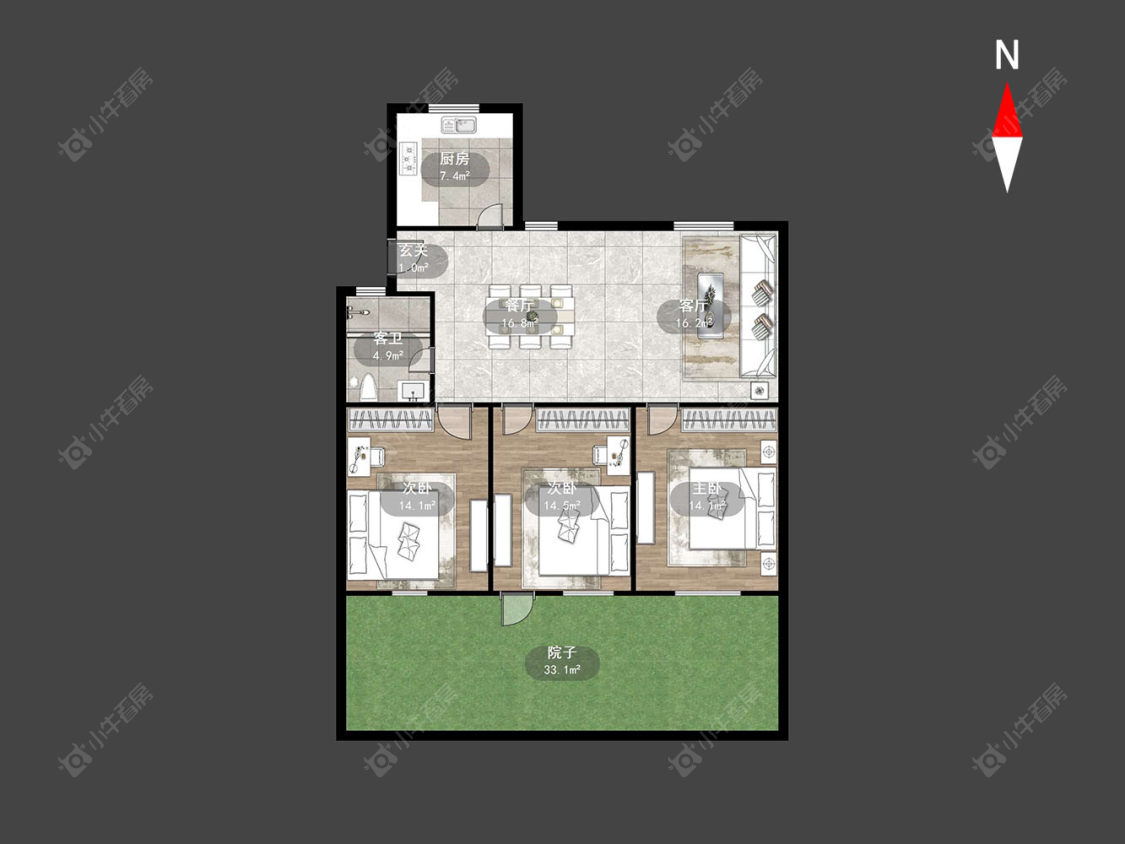 常州翠竹新村北区在售二手房房源户型图_小牛看房