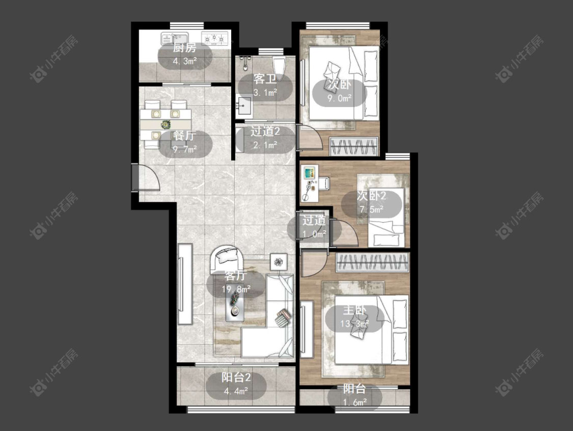 常州聚怡花园南区在售二手房源户型图_小牛看房