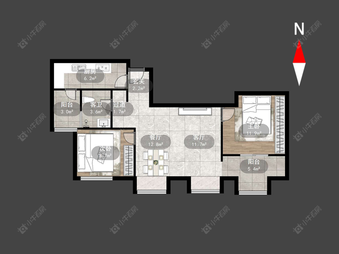 世茂香槟湖二期房源户型图 常州世茂香槟湖二期在售二手房源户型图_小牛看房