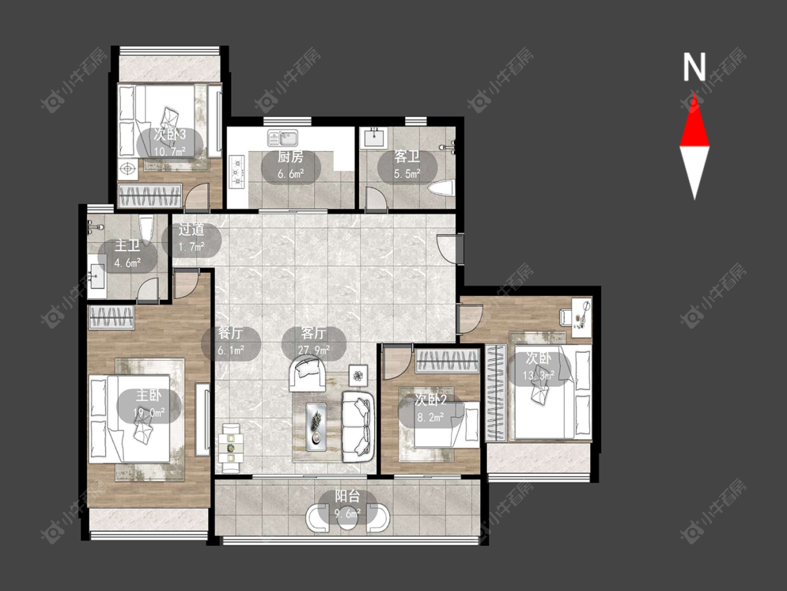 常州保利天汇在售二手房源户型图_小牛看房