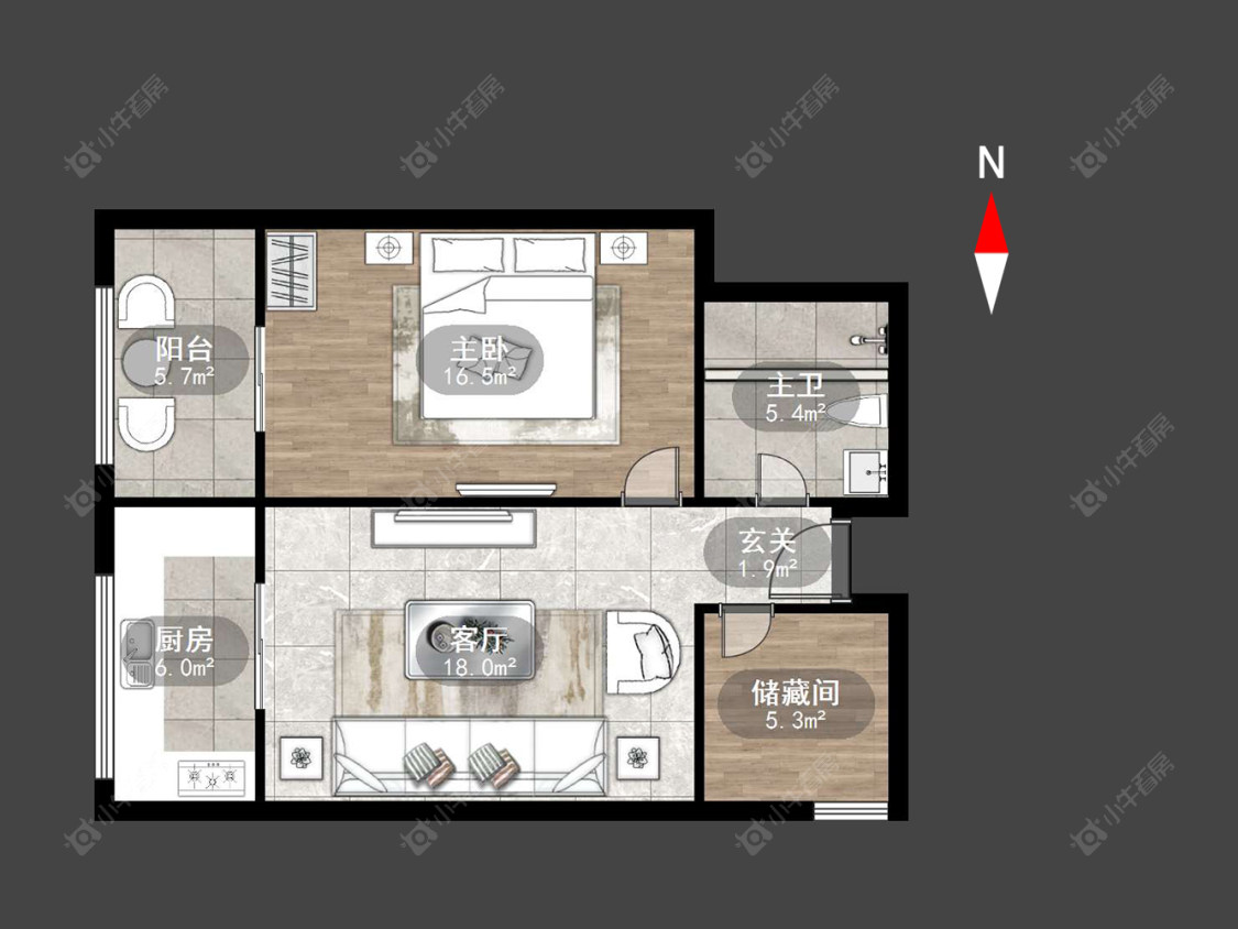 常州朗诗邻里中心在售二手房源户型图_小牛看房