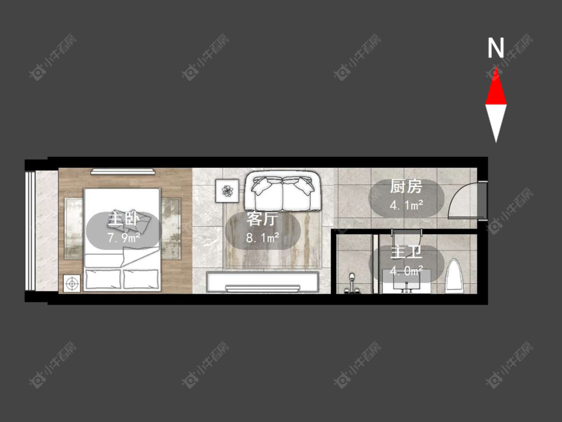 常州牡丹三江公寓在售二手房源户型图_小牛看房