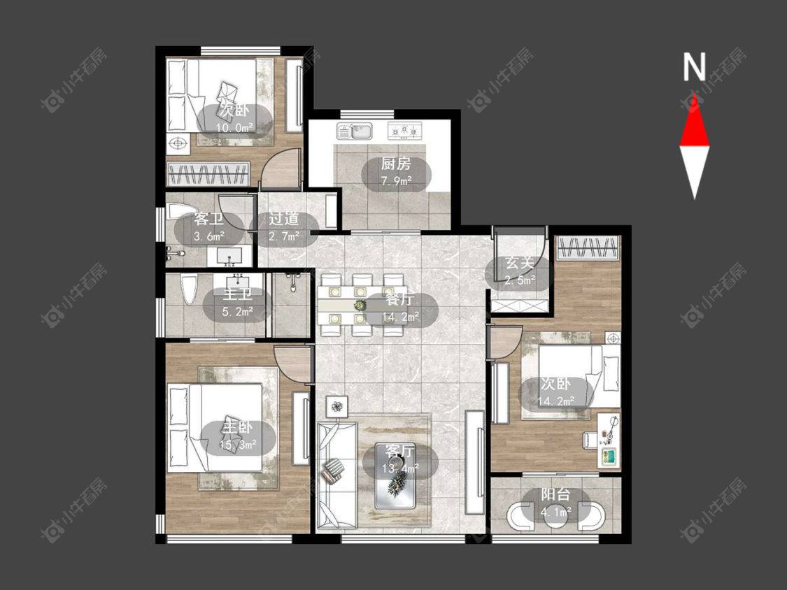 常州嘉宏一江风华在售二手房源户型图_小牛看房