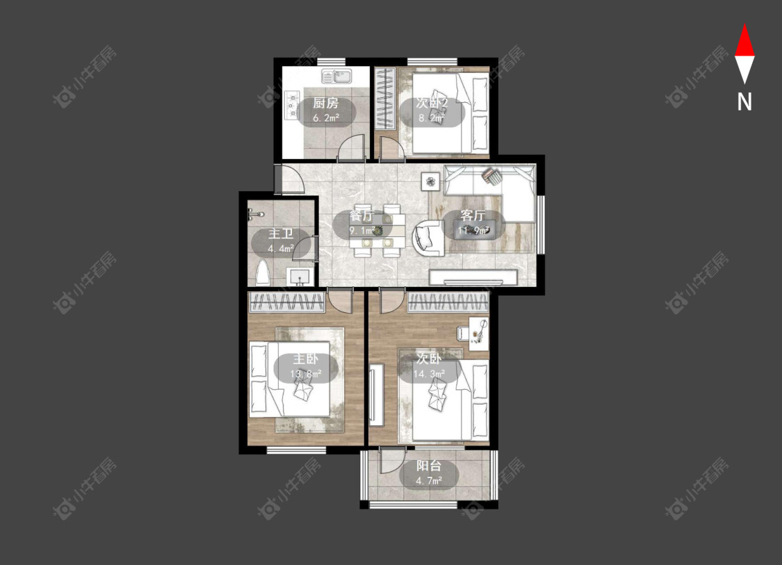 常州光华公寓在售二手房源户型图_小牛看房