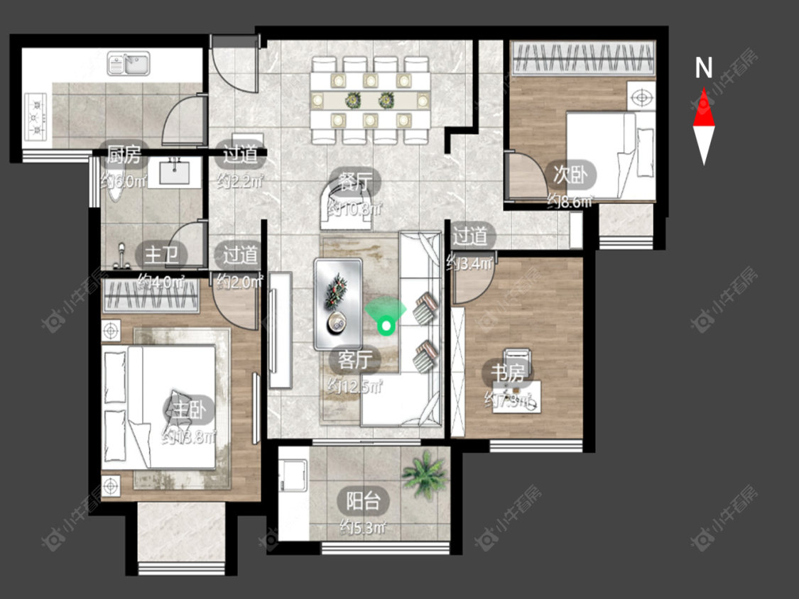 常州雅居乐凤凰台在售二手房源户型图_小牛看房