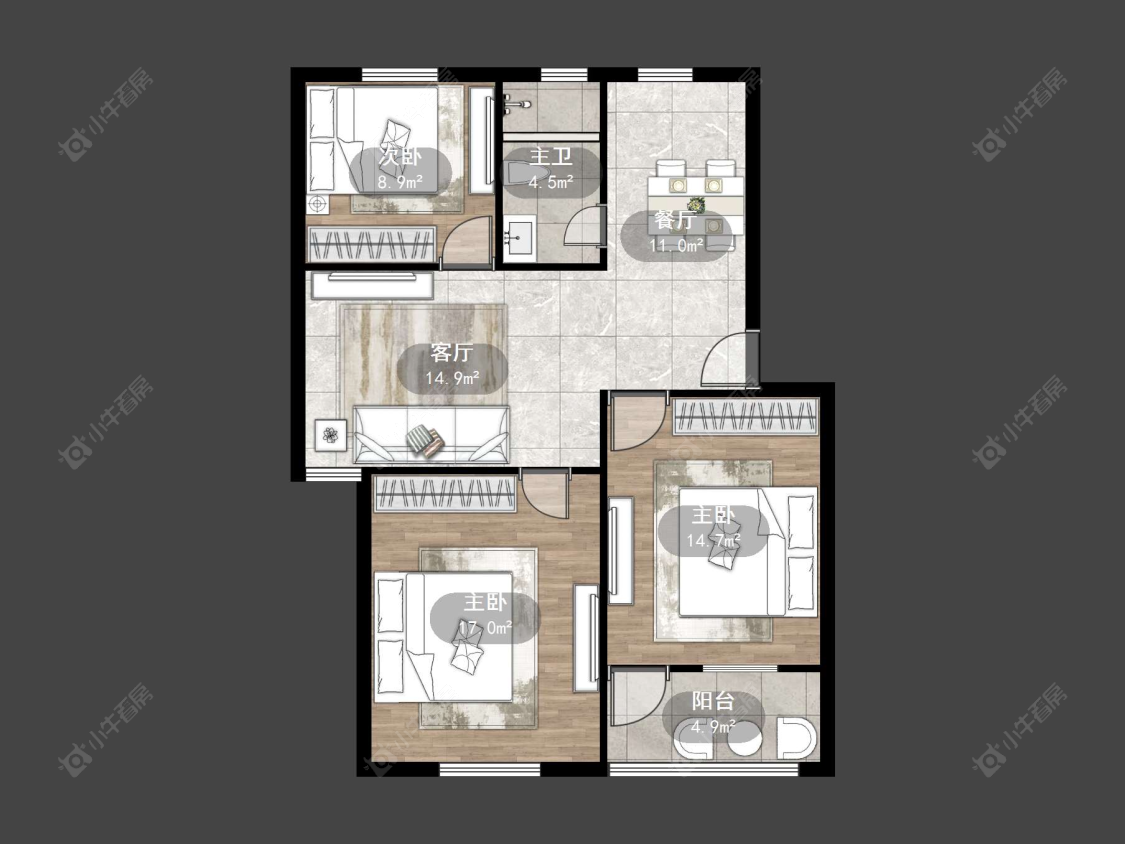 丹阳太阳城小区在售二手房源户型图_小牛看房