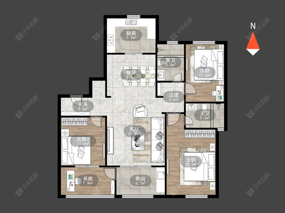 常州吾悦广场北区在售二手房源户型图_小牛看房