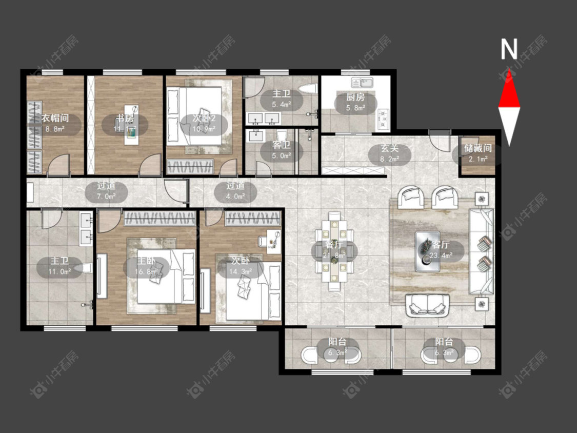 华宇新城天境房源户型图 常州华宇新城天境在售二手房源户型图_小牛看房
