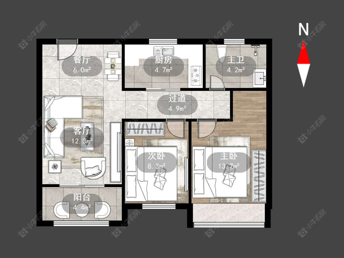 常州新欣嘉园在售二手房源户型图_小牛看房