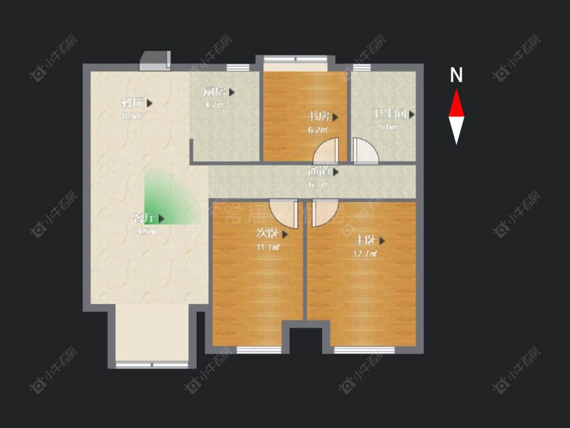 常州牡丹水岸国际在售二手房源户型图_小牛看房