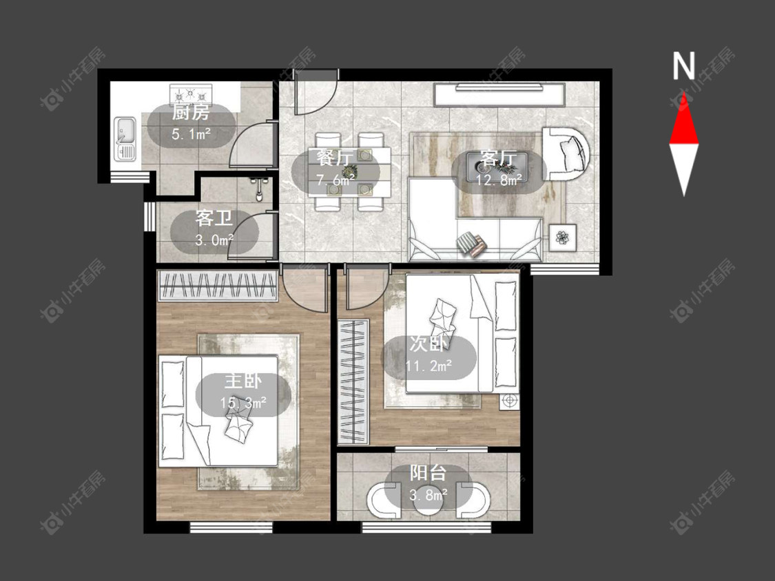 常州花园西郡在售二手房源户型图_小牛看房