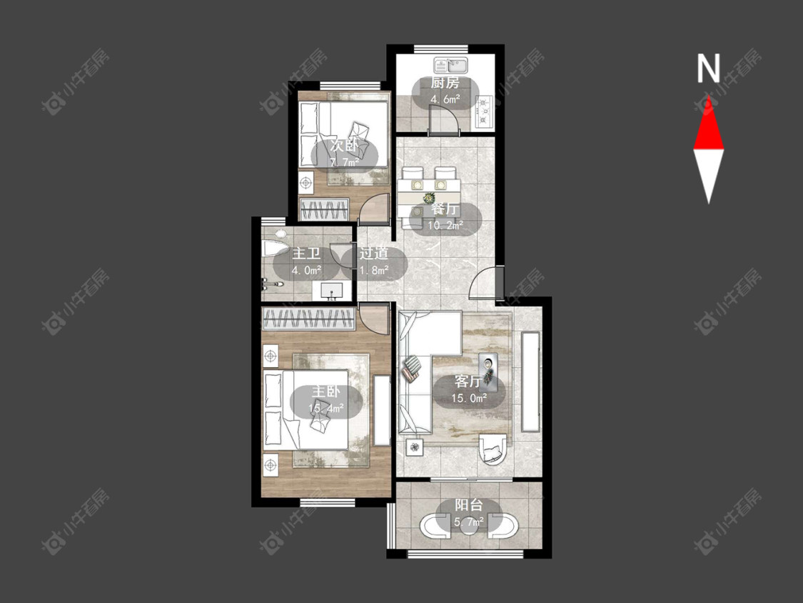新魏花园房源户型图 常州新魏花园在售二手房源户型图_小牛看房