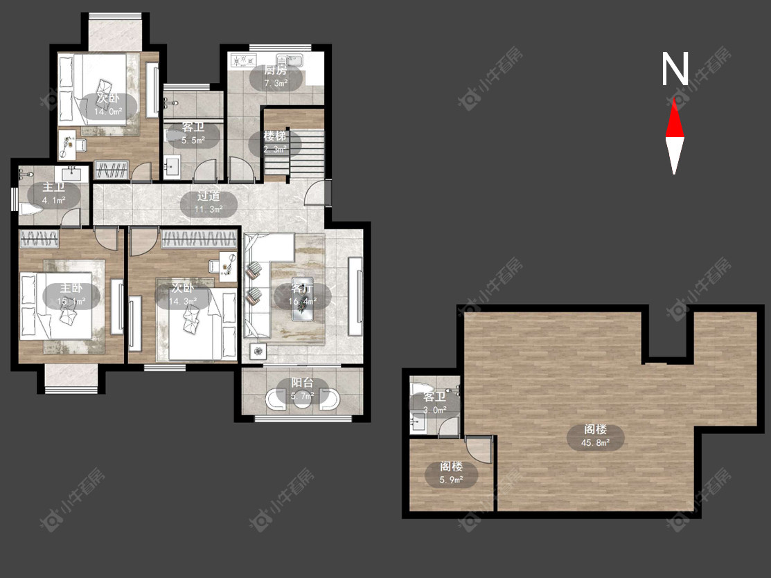 采菱公寓房源户型图 常州采菱公寓在售二手房源户型图_小牛看房