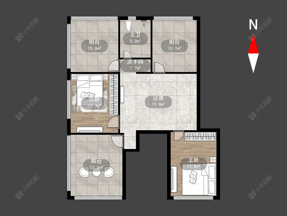 常州腾龙苑西区在售二手房源户型图_小牛看房