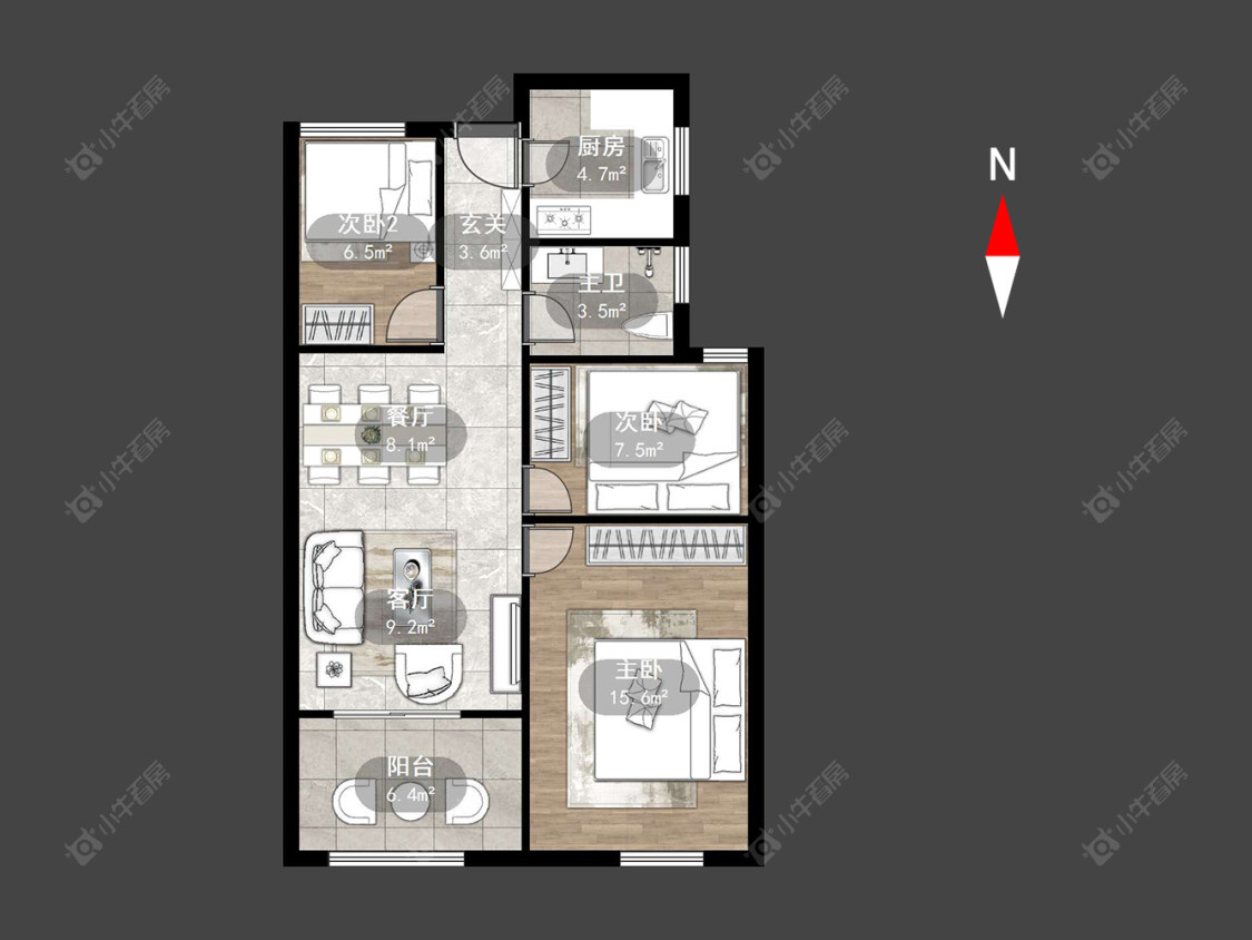 新城悠活城房源户型图 常州新城悠活城在售二手房源户型图_小牛看房