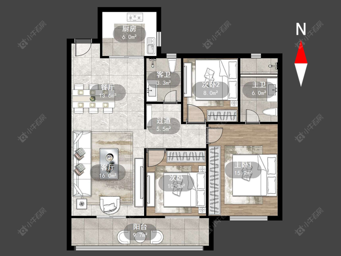 常州山水雅居在售二手房源户型图_小牛看房