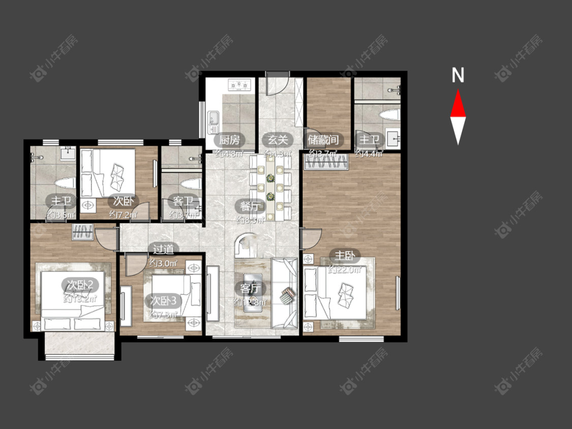 常州碧桂园碧玥和鸣在售二手房源户型图_小牛看房