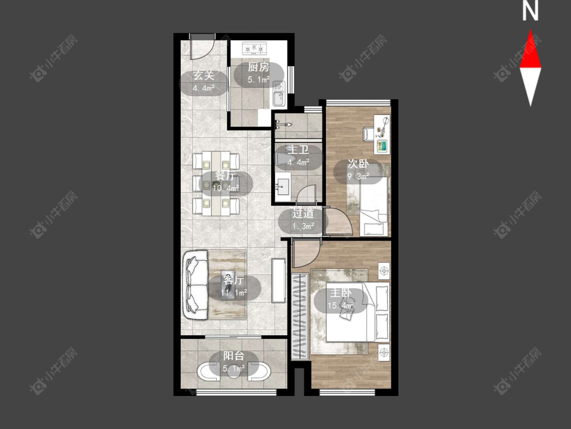 海华花园房源户型图 常州海华花园在售二手房源户型图_小牛看房