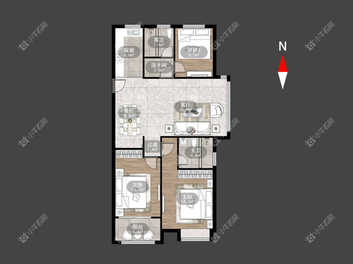 百馨西苑四期房源户型图 常州百馨西苑四期在租房源户型图_小牛看房