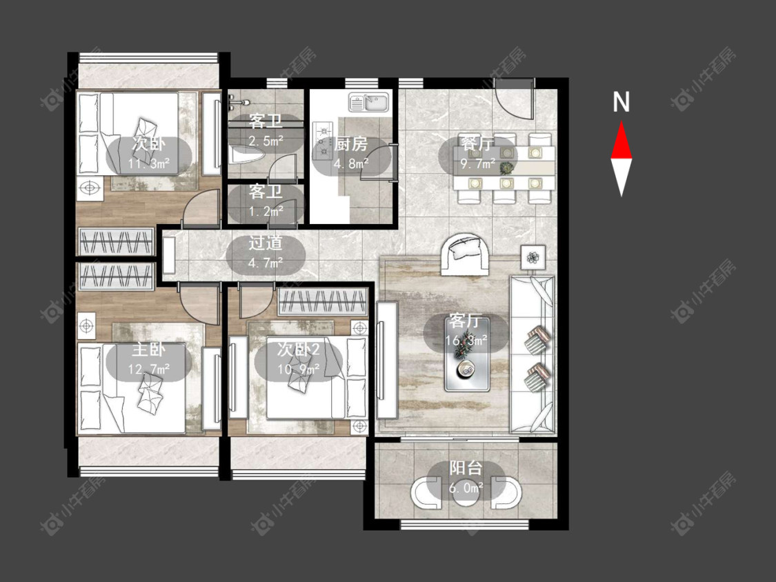 常州龙控公园道在售二手房源户型图_小牛看房