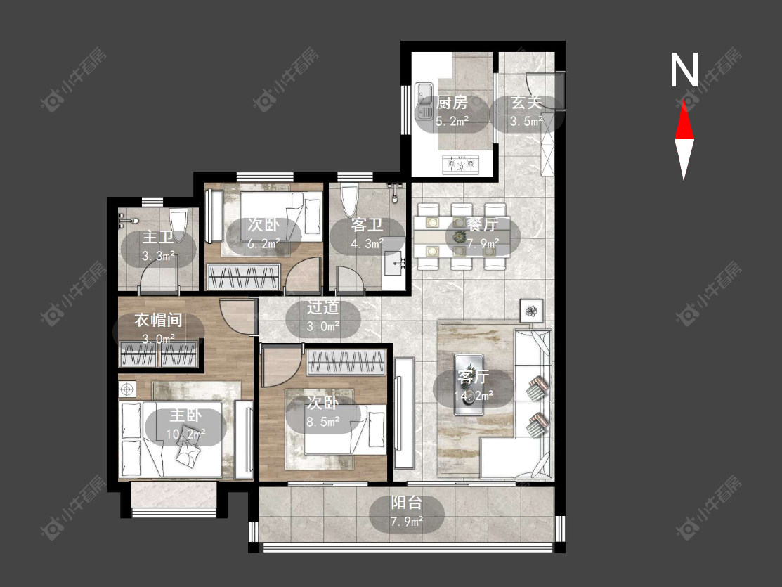 衡麓世家房源户型图 常州衡麓世家在售二手房源户型图_小牛看房