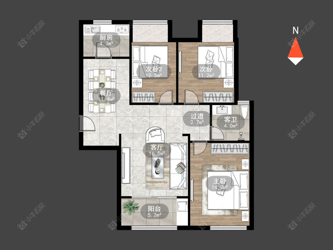 吾悦广场北区房源户型图 常州吾悦广场北区在售二手房源户型图_小牛看房