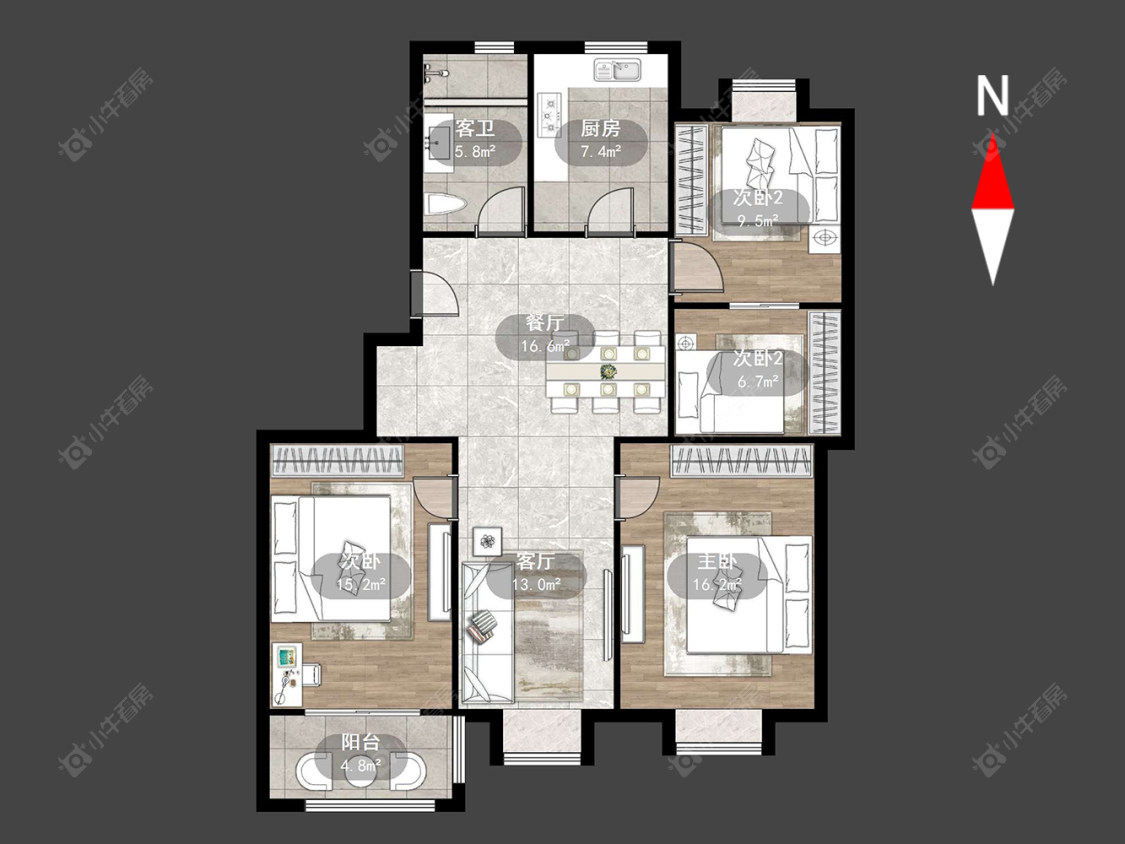 河苑家园二期房源户型图 常州河苑家园二期在售二手房源户型图_小牛看房