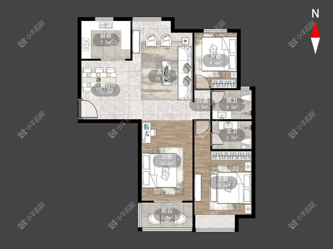 常州紫缘公寓在租房源室内图_小牛看房