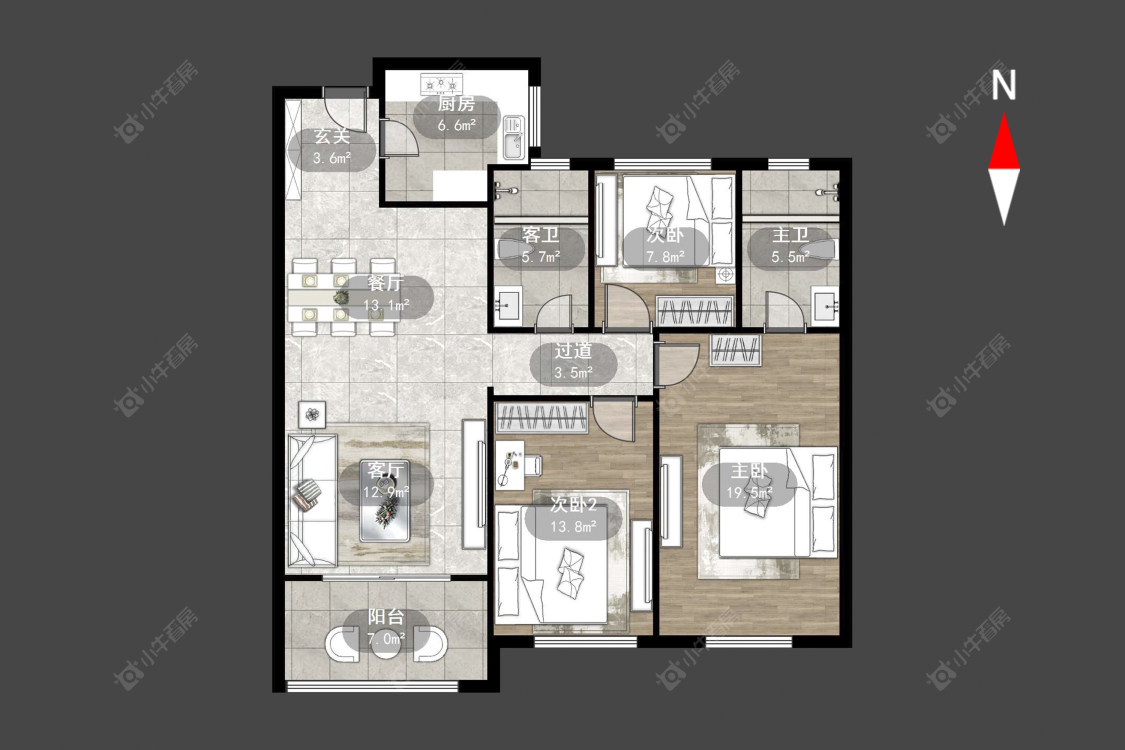 玉兰广场五期房源户型图 常州玉兰广场五期在售二手房源户型图_小牛看房