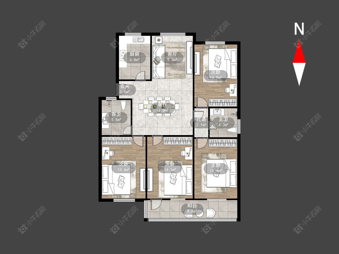翠竹新村北区房源户型图 常州翠竹新村北区在售二手房源户型图_小牛看房