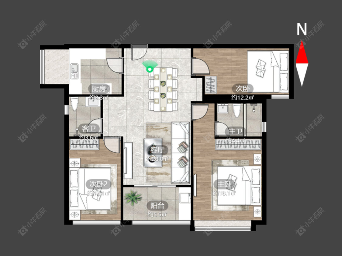 雅居乐星河湾房源户型图 常州雅居乐星河湾在售二手房源户型图_小牛看房