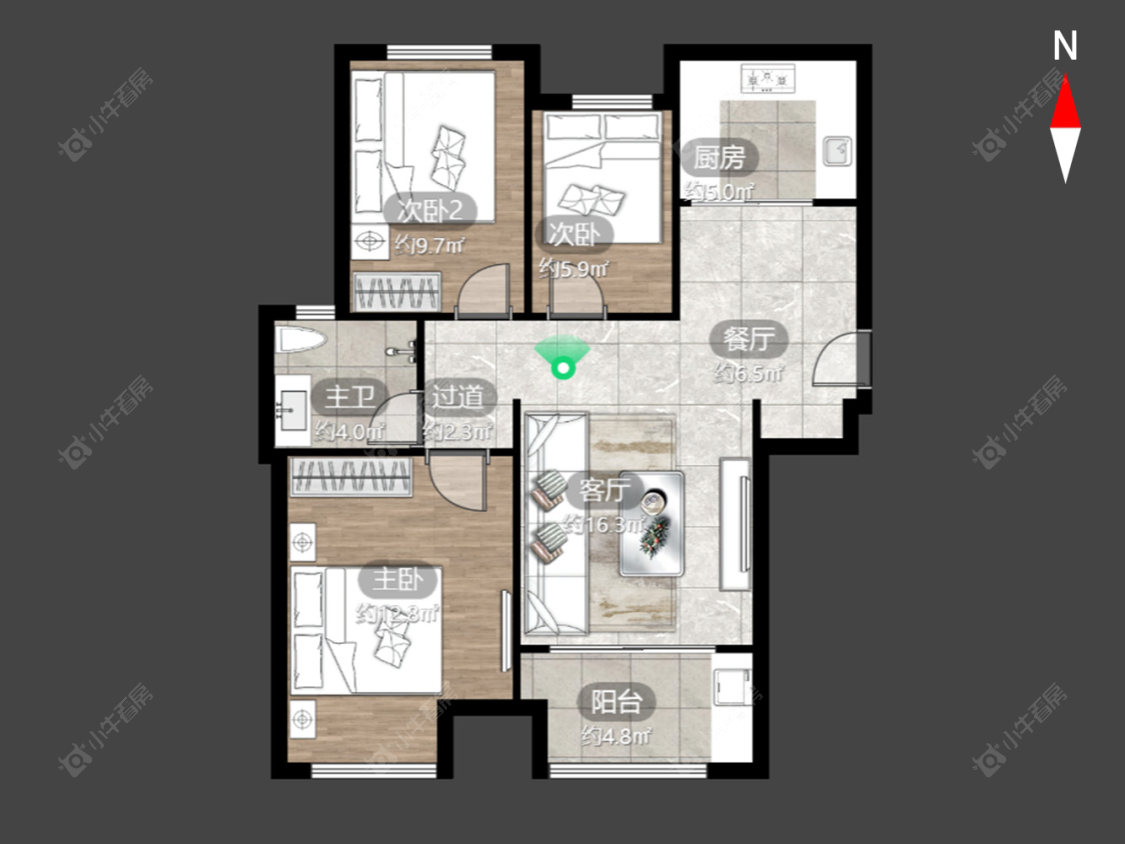常州新城域一期在售二手房源户型图_小牛看房