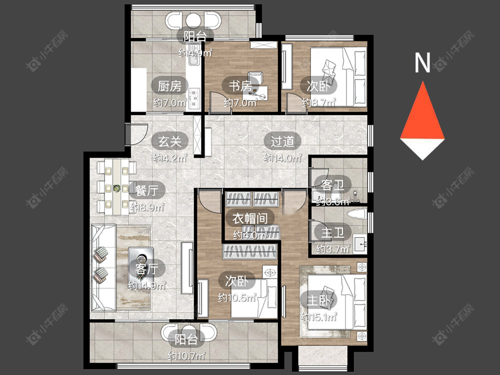 常州五星星韵城在售二手房源户型图_小牛看房