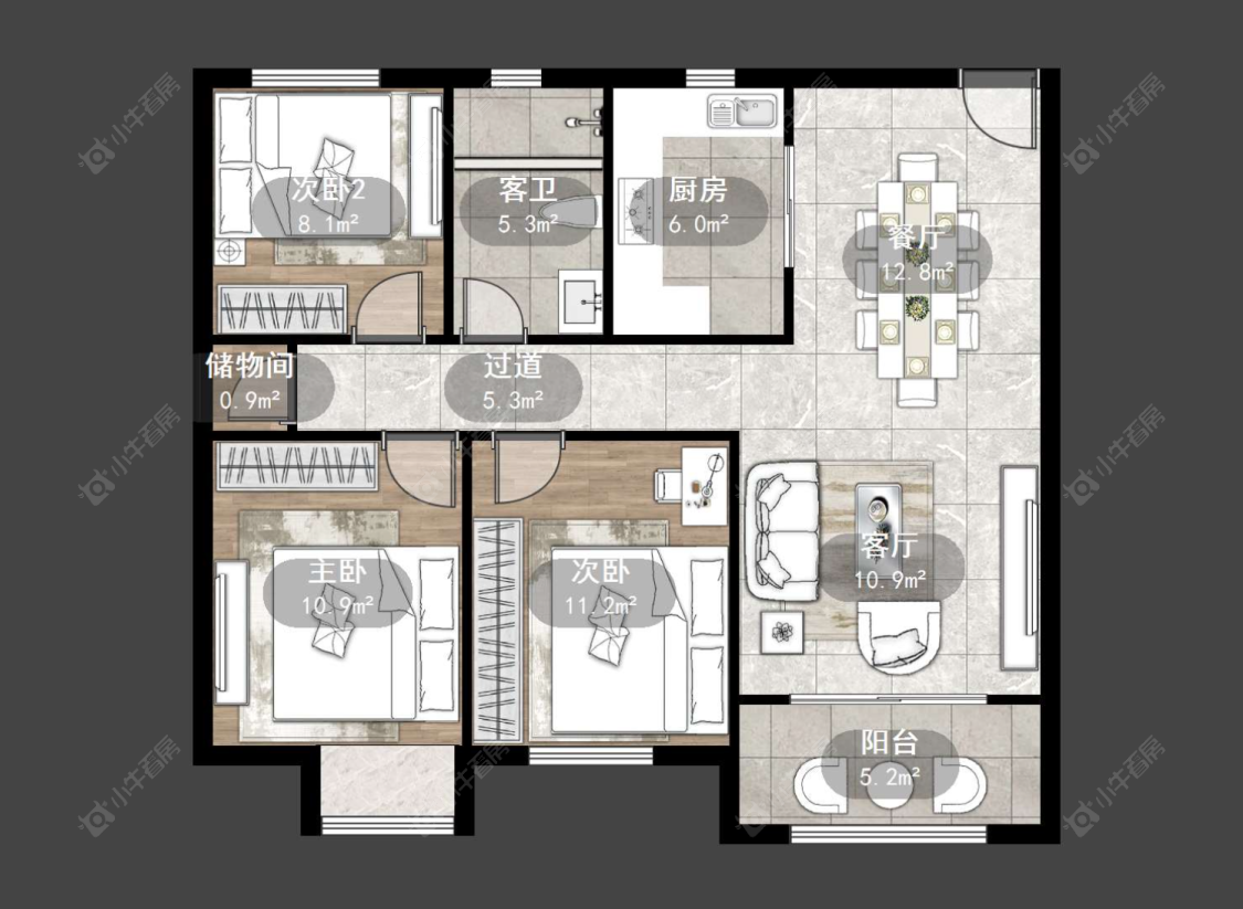 常州九洲花园二期在售二手房源户型图_小牛看房