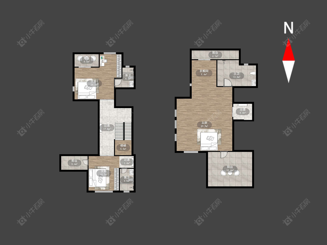 世茂香槟湖三期房源户型图 常州世茂香槟湖三期在售二手房源户型图_小牛看房