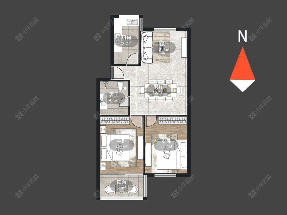 常州金谷花园在售二手房源户型图_小牛看房