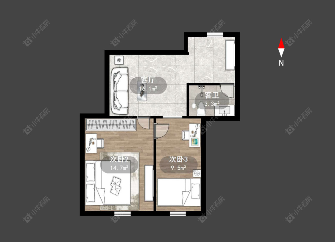 常州工人新村南在售二手房源户型图_小牛看房